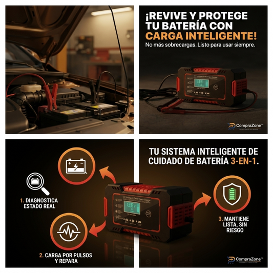 CARGADOR REPARADOR DE BATERIAS PARA AUTO